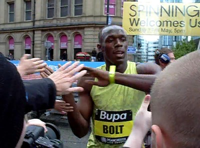 usain bolt 150m world record deansgate manchester may 17th great city games 2009 